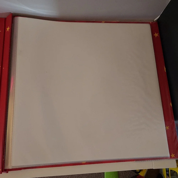 Disney Mickey Mouse Red with Yellow Stars Scrapbook Album Only - Picture 9 of 13